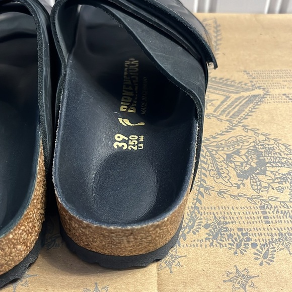 Birkenstock Kyoto Nubuck Leather Sandals Size 8 NEW - Picture 10 of 12